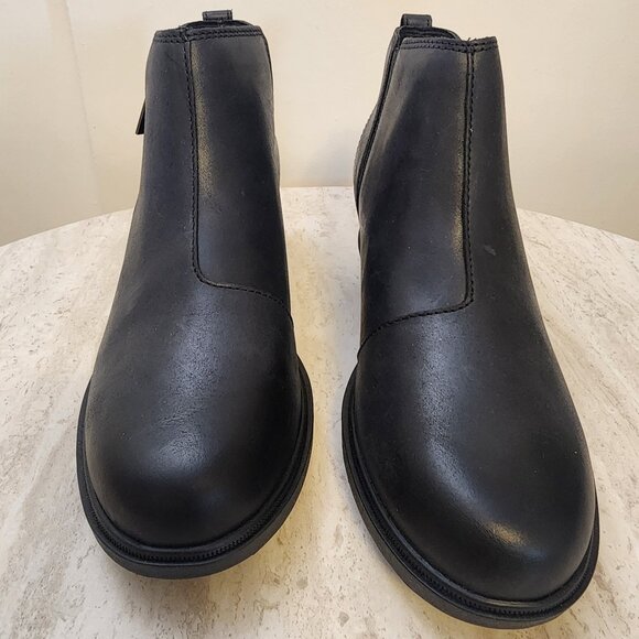 Sorel Womens Evie II Zip Wedge Boot Black, Black 8M - A043 - Picture 1 of 11